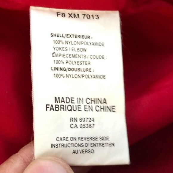 Columbia Mens Jacket Large Red Full Zip Stand Collar Outdoors Hiking Utility - Picture 6 of 16